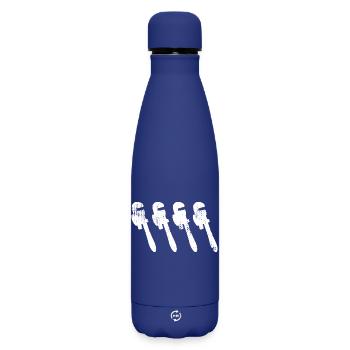 Pipe Wrench Sketch - Matte Insulated Water Bottle 500 ml - dark blue  - Front