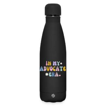 in my advocate era - Matte Insulated Water Bottle 500 ml - black - Front
