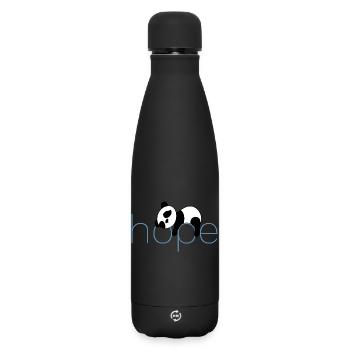 Hoffnung in Pandas - Matte Thermosflasche 500 ml - Schwarz - Vorne