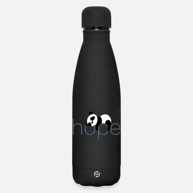 L’espoir chez les pandas - Bouteille isotherme SOFT TOUCH 500 ml - noir
