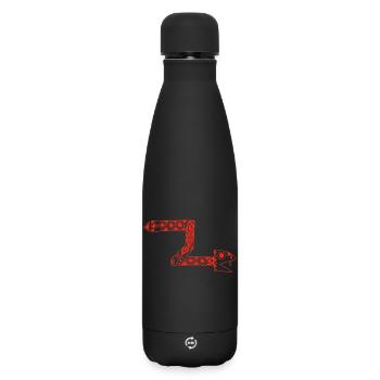 Red Totem Snake - Matte Insulated Water Bottle 500 ml - black - Front