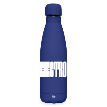 Monochrome Vertical Glyphs - Matte Insulated Water Bottle 500 ml - dark blue  - Front