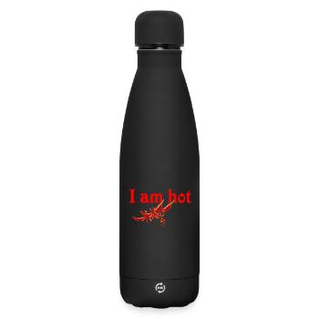 I'm Hot - Chili Pepper - Matte Insulated Water Bottle 500 ml - black - Front