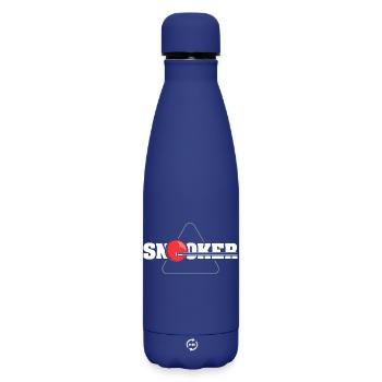 Snooker Spieler Billard Verein Logo Symbol icon - Matte Thermosflasche 500 ml - Dunkelblau  - Vorne