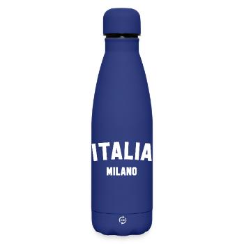 ITALIA MILANO Italy Milan - Matte Insulated Water Bottle 500 ml - dark blue  - Front