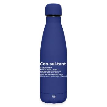 Consultant Berater lustige Definition - Matte Thermosflasche 500 ml - Dunkelblau  - Vorne