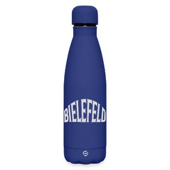 Bielefeld - Matte Thermosflasche 500 ml - Dunkelblau  - Vorne