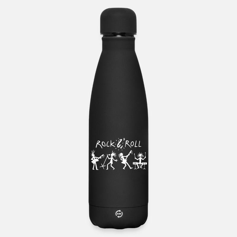 Croquis de groupe de rock and roll - Bouteille isotherme SOFT TOUCH 500 ml - noir