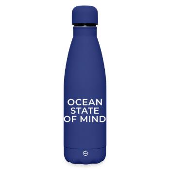Ocean state - Matte Insulated Water Bottle 500 ml - dark blue  - Front