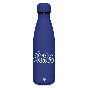 Aix-en-Provence Souvenir T-Shirt Street Art Style - Matte Insulated Water Bottle 500 ml - dark blue  - Front