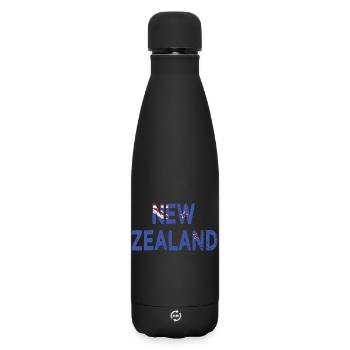Logo de la Nouvelle-Zélande Drapeau de la Nouvelle-Zélande - Bouteille isotherme SOFT TOUCH 500 ml - noir - Devant