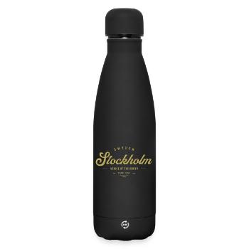 Stockholm Vintage Gold Logo - Matte Thermosflasche 500 ml - Schwarz - Vorne