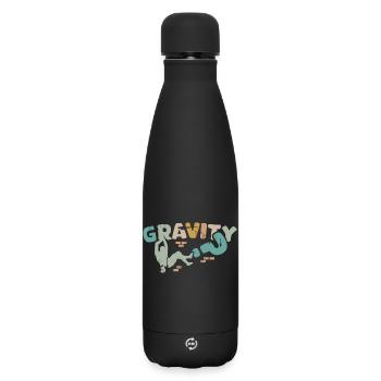 mur d’escalade de bloc rétro utilisélook icon logo - Bouteille isotherme SOFT TOUCH 500 ml - noir - Devant
