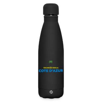 Vacances sur la côte d'azur - Bouteille isotherme SOFT TOUCH 500 ml - noir - Devant