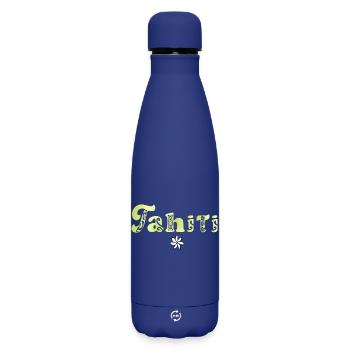 Tahiti (citron vert) - Bouteille isotherme SOFT TOUCH 500 ml - bleu foncé  - Devant