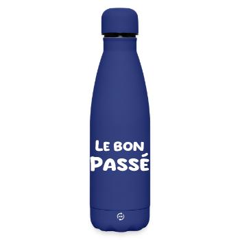 nostalgia for the past - Matte Insulated Water Bottle 500 ml - dark blue  - Front