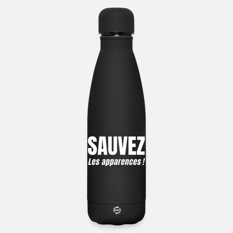 SAVE APPEARANCES! - Matte Insulated Water Bottle 500 ml - black
