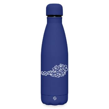 Austria Geo - Matte Insulated Water Bottle 500 ml - dark blue  - Front