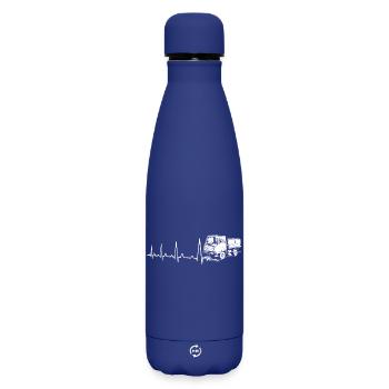 Heartbeat Multicar M25 DDR Mobylette Camion w - Bouteille isotherme SOFT TOUCH 500 ml - bleu foncé  - Devant