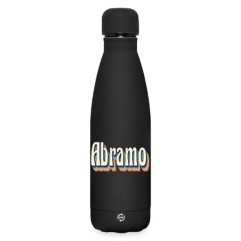 Abraham t-shirt retro vintage style gift idea - Matte Insulated Water Bottle 500 ml - black - Front