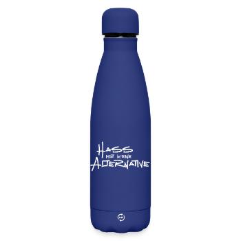 Hass ist keine Alternative - Matte Thermosflasche 500 ml - Dunkelblau  - Vorne
