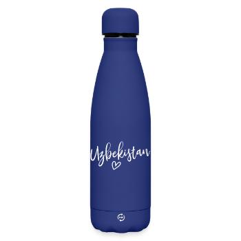 Cœur des femmes d’Ouzbékistan Amour Ouzbékistan - Bouteille isotherme SOFT TOUCH 500 ml - bleu foncé  - Devant