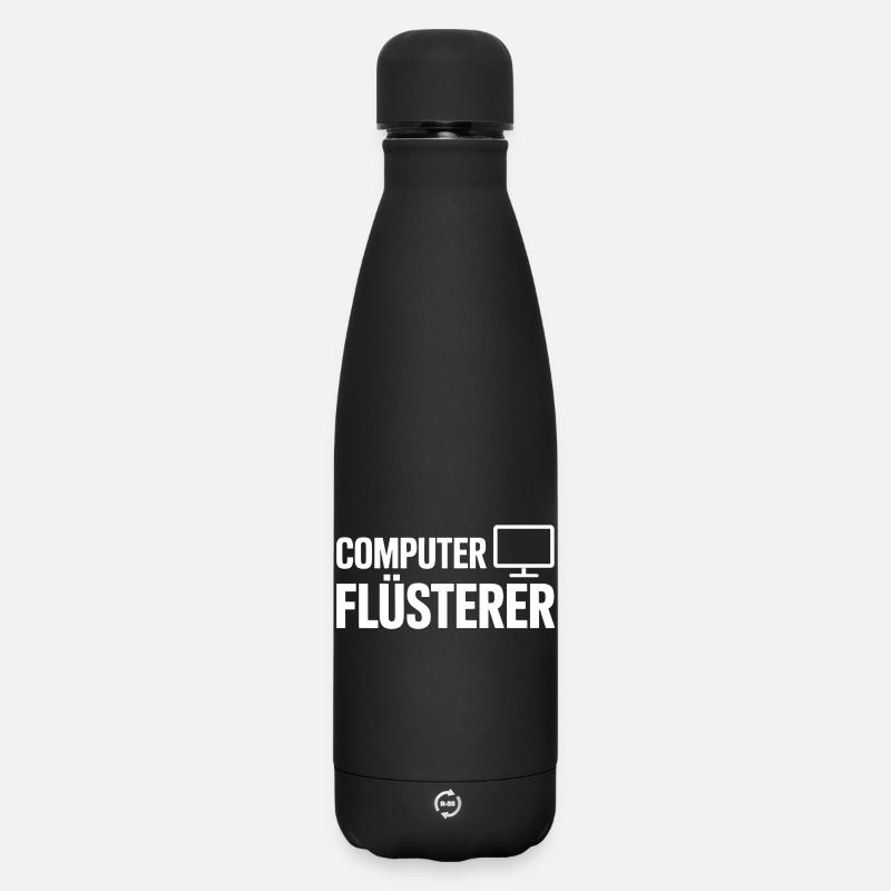 Computer Flüsterer – Monitor-Icon Design - Matte Thermosflasche 500 ml - Schwarz