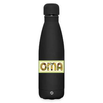 Sunflower Garden Grandma - Matte Insulated Water Bottle 500 ml - black - Front