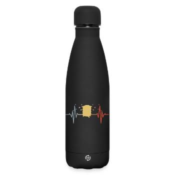 Vintage Beehive Heart Palpitations - Matte Insulated Water Bottle 500 ml - black - Front