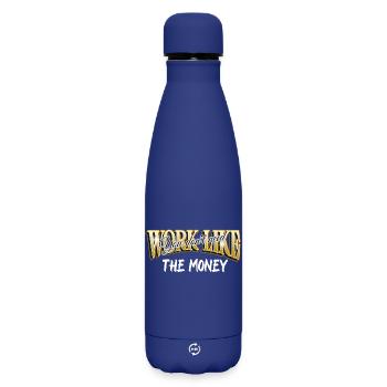 Work like you don't need the money - Bouteille isotherme SOFT TOUCH 500 ml - bleu foncé  - Devant