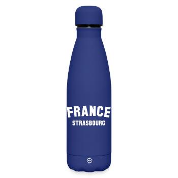 STRASBOURG France - Matte Insulated Water Bottle 500 ml - dark blue  - Front