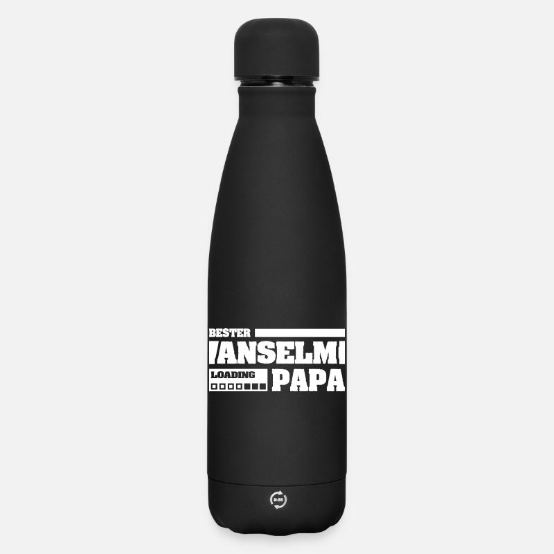 Anselm als Geburt - Matte Thermosflasche 500 ml - Schwarz