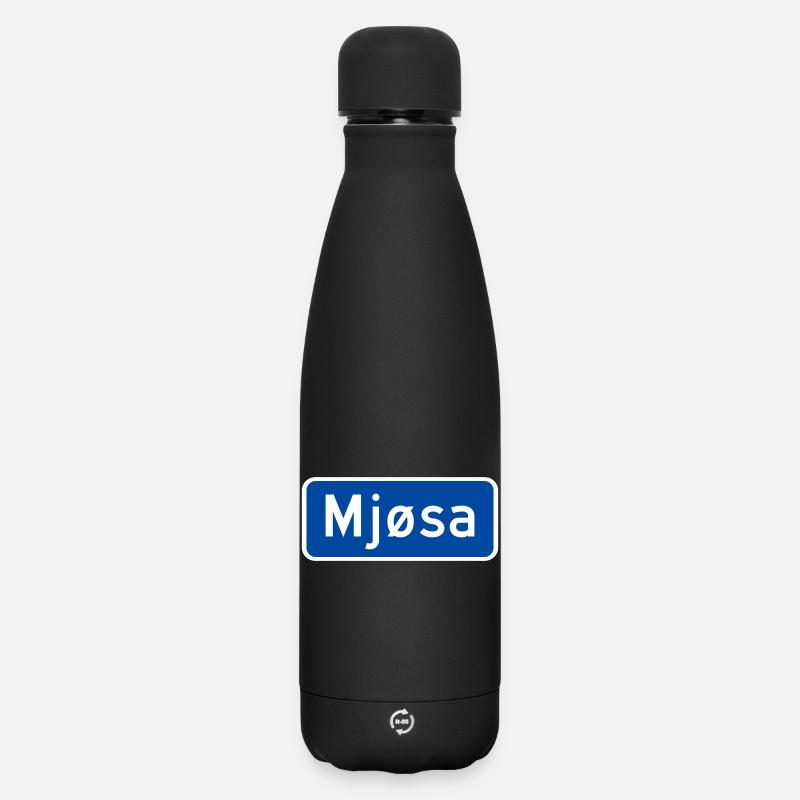 Lac Mjøsa - Bouteille isotherme SOFT TOUCH 500 ml - noir