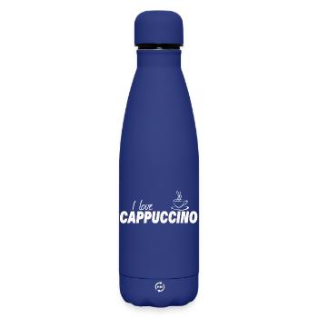 J’ADORE LE CAPPUCCINO - Bouteille isotherme SOFT TOUCH 500 ml - bleu foncé  - Devant