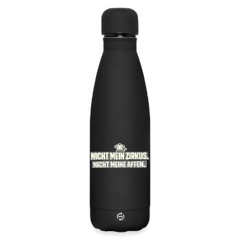 Not my circus, not my monkeys - Matte Insulated Water Bottle 500 ml - black - Front