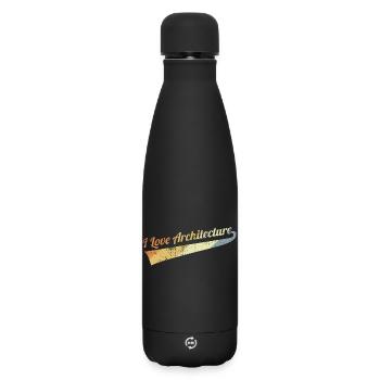 I Love Architecture - Matte Insulated Water Bottle 500 ml - black - Front