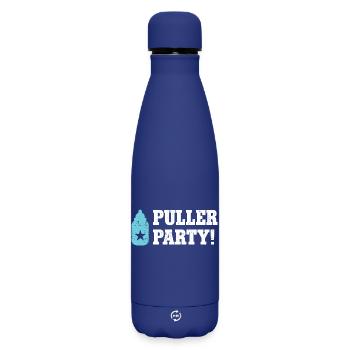 Fête de tireurs Bière bébé Bébé Baby Baby Shower Papa - Bouteille isotherme SOFT TOUCH 500 ml - bleu foncé  - Devant