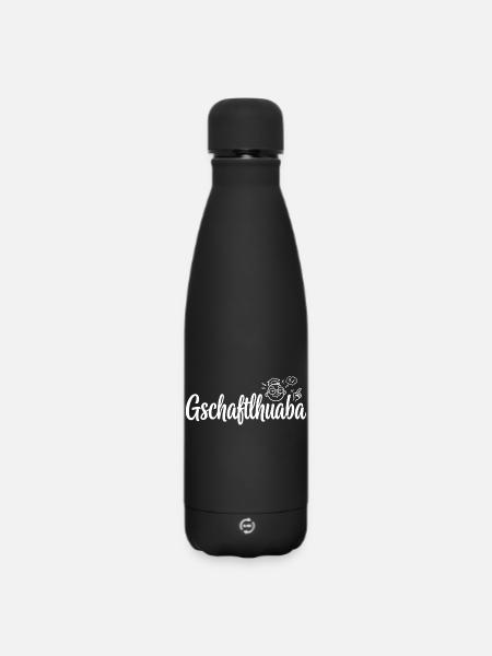 Gschaftlhuaba – Bavarois qui sait tout - Bouteille isotherme SOFT TOUCH 500 ml - noir