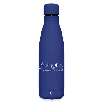 Massage - Matte Thermosflasche 500 ml - Dunkelblau  - Vorne