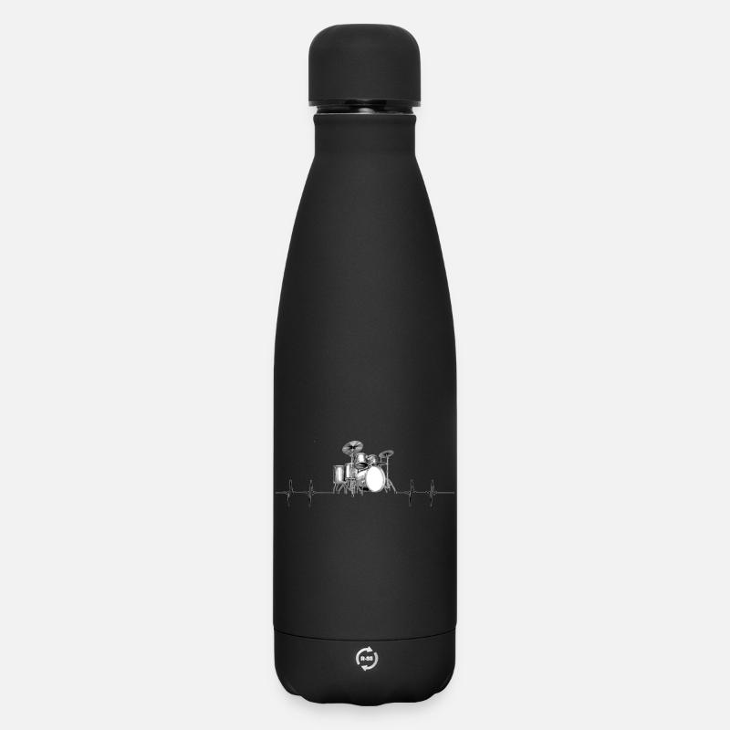 Drumset Puls2 - Matte Panorama Thermosflasche 500 ml - Schwarz
