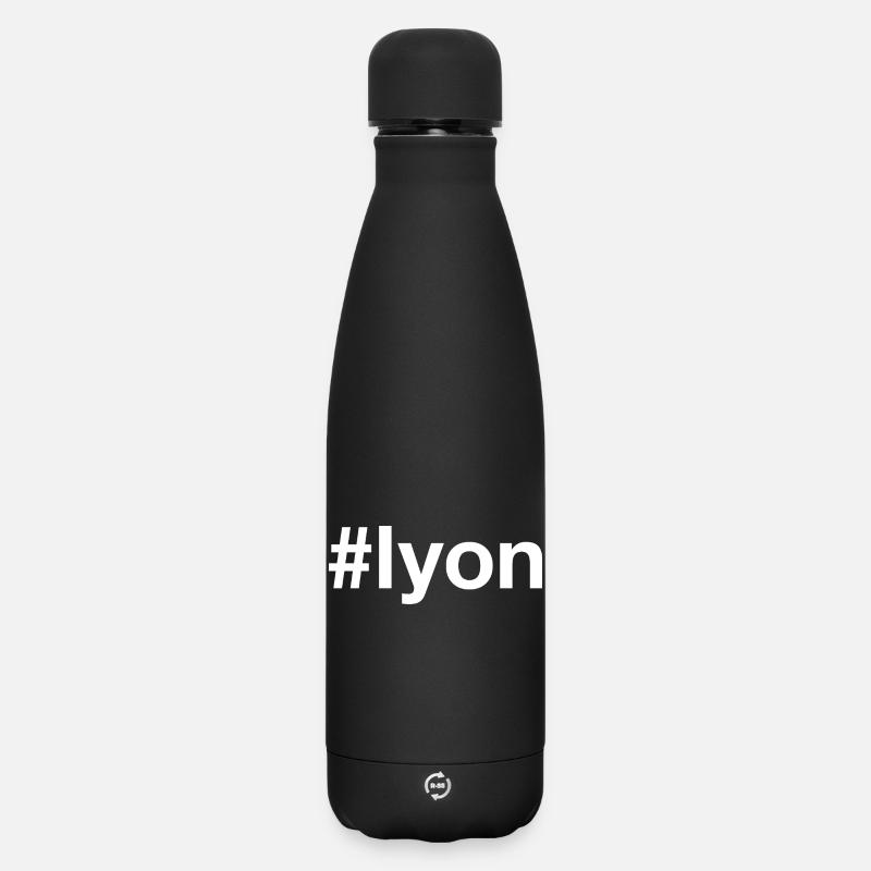 LYON Hashtag - Butelka termiczna SOFT TOUCH 500 ml - czarny