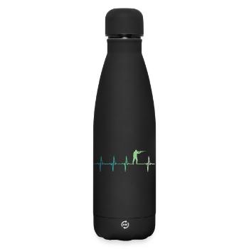 Jagd Herzschlagjäger - Matte Thermosflasche 500 ml - Schwarz - Vorne