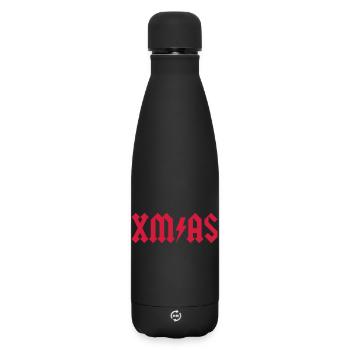 Xmas Rock Roll Heavy Metal lustige Weihnachtsweihnachten - Matte Thermosflasche 500 ml - Schwarz - Vorne