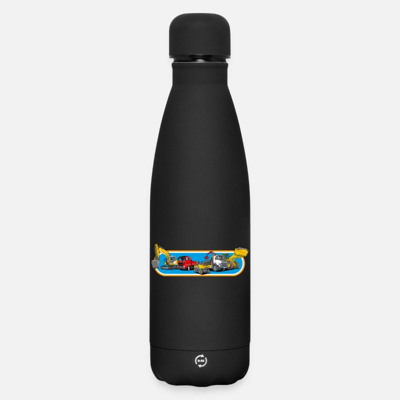 Parc de machines de construction - Bouteille isotherme SOFT TOUCH 500 ml - noir