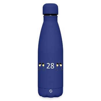 28th Birthday 28 Years Anniversary 28 Years Number 28 - Matte Insulated Water Bottle 500 ml - dark blue  - Front