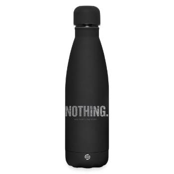 Nothing And That’s the Point Minimalistic Design - Matte Insulated Water Bottle 500 ml - black - Front