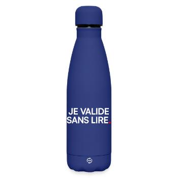 I validate without reading humor office - Matte Insulated Water Bottle 500 ml - dark blue  - Front