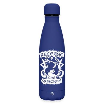 Release The Quacken Funny Pirate Duck - Matte Insulated Water Bottle 500 ml - dark blue  - Front