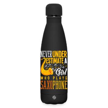 Saxofon - Matte Thermosflasche 500 ml - Schwarz - Vorne