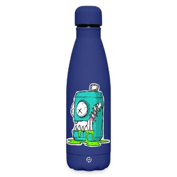 Monster Dose Cartoon Comic - Matte Thermosflasche 500 ml - Dunkelblau  - Vorne